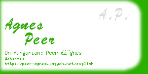 agnes peer business card